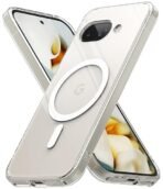 Ringke Fusion Magnetic Compatible with Google Pixel 9a Case Cover [Strong Magnet] Transparent Hard Back Shockproof Soft TPU Bumer Pixel 9a Back Cover - Magnetic Clear