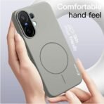 KARWAN®️Magnetic Ultra Slim-Fit Back Case Cover for Vivo X200 FE |Hard PC Case Cover| Ultra-Thin & Light Weight with [Ultra Premium Feel] Case for Vivo X200 FE(6.8")(Grey) - Image 3