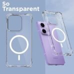 Pikkme Back Cover for Oppo Reno 14 Pro 5G Mag-Safe Shockproof PC + TPU Protective Case Magnetic Support Bumper Case (Transparent Mag-Safe) - Image 2