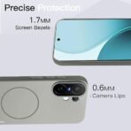 KARWAN®️Magnetic Ultra Slim-Fit Back Case Cover for Vivo X200 FE |Hard PC Case Cover| Ultra-Thin & Light Weight with [Ultra Premium Feel] Case for Vivo X200 FE(6.8")(Grey) - Image 5