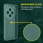 amazon basics Back Case Cover for Vivo T4 5G | Compatible for Vivo T4 5G Back Cover | Liquid Silicon Magic Case with Camera Protection | Dark Green - Image 4