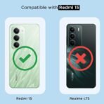 Pikkme Back Cover for Redmi 15 5G Mag-Safe Shockproof PC + TPU Protective Case Magnetic Support Bumper Case (Transparent Mag-Safe) - Image 4