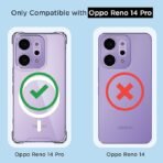 Pikkme Back Cover for Oppo Reno 14 Pro 5G Mag-Safe Shockproof PC + TPU Protective Case Magnetic Support Bumper Case (Transparent Mag-Safe) - Image 4