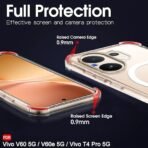 TheGiftKart ShockProof Ultra-Hybrid Back Cover Case for Vivo V60 5G / V60e 5G / Vivo T4 Pro 5G Compatible with MagSafe | 360 Degree Protection | Crystal Clear Hard Back Cover Case (Transparent Bumper) - Image 4