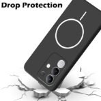 amazon basics Back Cover for Vivo Y31 Pro 5G | Ultra Slim Soft Rubberised Case | Magsafe Logo Printed (Not Magsafe Compatible) | Camera Protection - Black - Image 5