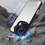 RIGGEAR Shockproof Sleek Hybrid Armor Back Cover Case for Oppo Find X9 Pro 5G (Clear PC + Black TPU Bumper) - Image 5