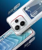 WOW IMAGINE Transparent Back Cover Case for Redmi Note 14 SE 5G | Redmi Note 14 5G Flexible Built-in Slim Card Pockets Wallet | 360° Camera Protection TPU | Soft Silicone Mobile Cover - Transparent - Image 4