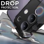 Amazon basics TPU+PC Back Cover for Vivo T4X 5G / Iqoo Z10X 5G | Shockproof Sleek Hybrid Armor Bumper Case (Black) - Image 4