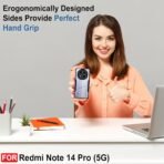 CEDO Redmi Note 14 Pro (5G) Back Case Cover | Camera Protection Shockproof Bumper-Edge | Acrylic Crystal Clear 360 Degree Protection TPU+PC | Transparent Eagle Back Case Cover (Black) - Image 6