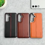 Samsung Galaxy S Series Middle Stitch PU Leather Side Chrome Case Cover