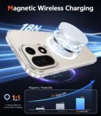 FNTCASE for Oneplus 15 Case Clear: One Plus 15 Case with Screen Protector Drop Proof Compatible with Magsafe Slim Anti Yellowing Rugged Shockproof Protective Transparent Cover (Clear Magnetic) - Image 7