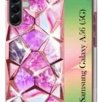 For Samsung Galaxy A56 Back Cover Case (Dual Design Glitter Sparkle and Detachable Diamond Print Case | Soft and Flexible)