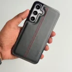 Samsung Galaxy S Series Middle Stitch PU Leather Side Chrome Case Cover - Image 4