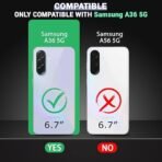 TheGiftKart Shockproof Crystal Clear Back Cover Case for Samsung Galaxy A36 5G | 360 Degree Protection | Protective Design | Transparent Back Cover Case for Samsung A36 5G (PC & TPU, Black Bumper) - Image 5