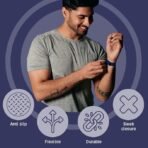 INEFABLE 22mm SmartWatch Strap with Stainless Steel Buckle Compatible with ColorFit Pro 4/Pro 4 Max/Ultra/Ultra 2, Amazfit GTR 47mm/ GTR 2E, Galaxy Watch 3 45mm, Realme S/S Pro - Image 4