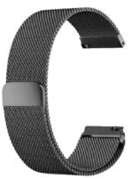INEFABLE 22mm Stainless Steel Chain Watch Strap Band for ColorFit Ultra/Ultra 2, Amazfit GTR (47mm)/ GTR 2E, One Plus(46mm), Galaxy Watch 3 45mm, Realme S/S Pro - Pack of 1 (Black)