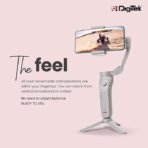 DIGITEK® (DSG-007F) 3-Axis Gray Smartphone Gimbal - Wide Angle Handheld Vlogging Stabilizer - 4 Creative Operation Modes for Android & iOS - Seamless Videography - Image 5