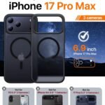 iPhone 17 Pro Max Case | Frosted Translucent Hard Back Cover Compatible with Mag-Safe