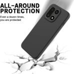 Oneplus 15 5G Back Cover with Upgraded Square Edges for Camera Protection Shockproof Flexible Matte Liquid Silicone Mobile Phone Case (Black) - Image 5