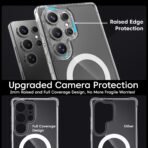 Sounce Samsung Galaxy S25 Ultra Case, Compatible with MagSafe, Magnetic Case for Samsung Galaxy S25 Ultra, Military-Grade Protection, TPU, Classic Hybrid Case (HaloLock), Clear - Image 3