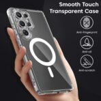 Sounce Samsung Galaxy S25 Ultra Case, Compatible with MagSafe, Magnetic Case for Samsung Galaxy S25 Ultra, Military-Grade Protection, TPU, Classic Hybrid Case (HaloLock), Clear - Image 5