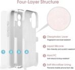 Compatible for iPhone 17 Case, Classic Liquid Silicone Mobile Phone Case,Integrated Camera Control Button,Anti-Scratch Soft Microfiber Lining, White - Image 4