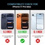 MILLION CASES Modern Defense Mag Shield Case for iPhone 17 Pro Max, iPhone 17 Pro Max Back Cover Case(2025) - Metal+PC | Cosmic Orange - Image 2