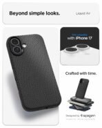 Spigen Liquid Air Back Cover Case Compatible with iPhone 17 (TPU | Matte Black) - Image 2