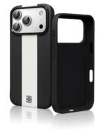 DIZORO Leather Case for iPhone 17 Pro, Men Women Luxury Elegant Slim Business PU Cover Soft Non-Slip Grip Shockproof Anti-Scratch Protective Back Cover Black White