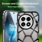 OnePlus 13R 5G Luxury Electroplated 3D Cube Diamond Bling Shiny Shockproof Stylish Design Slim Protective Back Cover for Girls & Women(Black) - Image 3