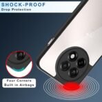 OnePlus 13R (5G) Backcover Case | Camera Protection Bump Shockproof Edge | Ultra Hybrid Transparent Acrylic Clear TPU+PC Hard Backcase Cover (Black) - Image 3