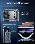 iPhone 17 Pro Case, Camera Control Cover, Compatible with MagSafe Accessories, TPU, Military-Grade Drop Protection, Shock-Absorbing Air Guard Corners, Hybrid Series, Clear - Image 3