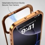 MILLION CASES Modern Defense Mag Shield Case for iPhone 17 Pro Max, iPhone 17 Pro Max Back Cover Case(2025) - Metal+PC | Cosmic Orange - Image 3