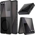 Samsung Galaxy Z Flip 7 2025 Compatible with MagSafe, Non-Yellowing Transparent Hard PC Protective Phone Cover,