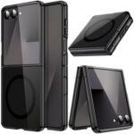 Samsung Galaxy Z Flip 7 2025 Compatible with MagSafe, Non-Yellowing Transparent Hard PC Protective Phone Cover,