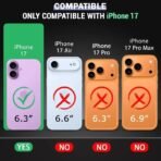 Glitter Back Cover Case Compatible with iPhone 17, Luxury Electroplated 3D Cube, Diamond Bling Shiny Soft TPU Clear Shockproof Women Girls Protective Phone Cover (Black) - Image 5