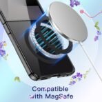 Samsung Galaxy Z Flip 7 2025 Compatible with MagSafe, Non-Yellowing Transparent Hard PC Protective Phone Cover, - Image 2