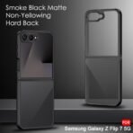 TheGiftKart Ultra-Hybrid Shockproof Back Cover Case for Samsung Galaxy Z Flip 7 5G | Hard Back Case Cover for Samsung Galaxy Z Flip7 5G (PC & TPU, Translucent Smoke Matte Back, Black Sides) - Image 3