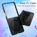 Samsung Galaxy Z Flip 7 2025 Compatible with MagSafe, Non-Yellowing Transparent Hard PC Protective Phone Cover, - Image 3