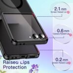 Samsung Galaxy Z Flip 7 2025 Compatible with MagSafe, Non-Yellowing Transparent Hard PC Protective Phone Cover, - Image 4