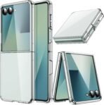 Samsung Galaxy Z Flip 7 (2025), Transparent Back Cover with Drop & Camera Protection (Clear)