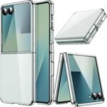 Samsung Galaxy Z Flip 7 (2025), Transparent Back Cover with Drop & Camera Protection (Clear)