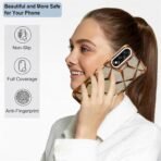 VONZEE Gradient Glitter Case for One Plus Nord 5, Luxury Electroplated 3D Cube, Diamond Bling Shiny Soft TPU Clear Shockproof Women Girls Protective Oneplus Nord 5 Phone Cover (Gold) - Image 5