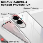 Samsung Galaxy S25 Edge 5G | Shockproof Design | Hard Back Cover Case for Samsung Galaxy S25 Edge 5G (PC & TPU, Transparent) - Image 3