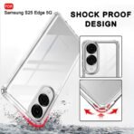Samsung Galaxy S25 Edge 5G | Shockproof Design | Hard Back Cover Case for Samsung Galaxy S25 Edge 5G (PC & TPU, Transparent) - Image 4