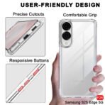 Samsung Galaxy S25 Edge 5G | Shockproof Design | Hard Back Cover Case for Samsung Galaxy S25 Edge 5G (PC & TPU, Transparent) - Image 5