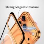 MILLION CASES Modern Defense Mag Shield Case for iPhone 17 Pro Max, iPhone 17 Pro Max Back Cover Case(2025) - Metal+PC | Cosmic Orange - Image 5
