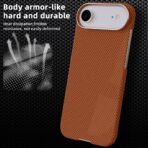iPhone Air Case Compatible with MagSafe, Extra Slim Carbon Fiber Pattern Design Phone Cover,Minimalist Ultra-Thin Matte Anti-Scratch Shockproof Magnetic 17 Air Case,Orange