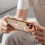 MILLION CASES Modern Defense Mag Shield Case for iPhone 17 Pro Max, iPhone 17 Pro Max Back Cover Case(2025) - Metal+PC | Cosmic Orange - Image 6