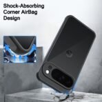 Matte Frosted Translucent Back Cover Case for Google Pixel 10 Pro XL | Shockproof Design | Camera Protection Module | Hard Back Cover Case for Pixel 10Pro XL (PC & TPU, Frost Black) - Image 2